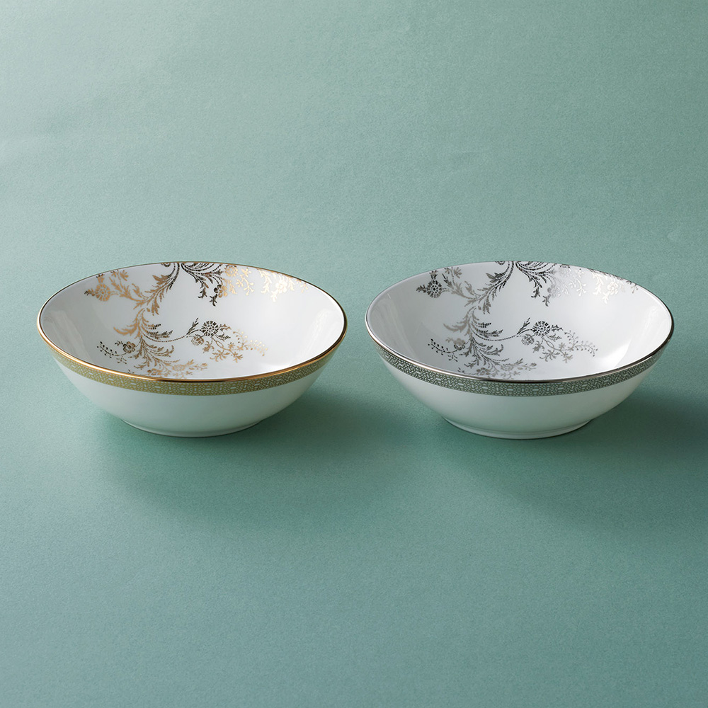 ウェッジウッド ヴェラ・ウォン ヴェラ レース プラチナ・ゴールド マルチソーサー ペア